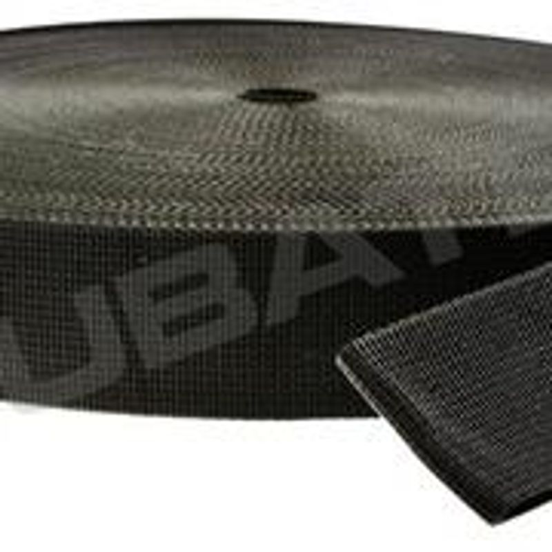 WEB 50MM 2,2MM, Svart metervare