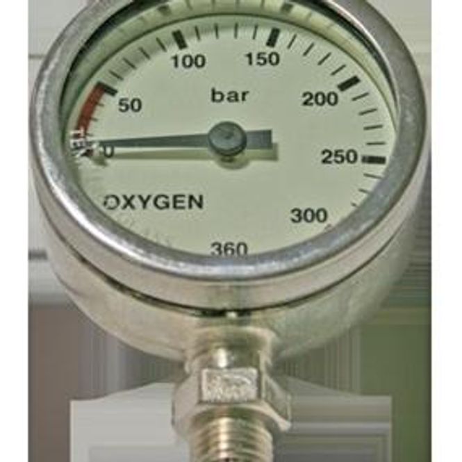 Hovedbilde Manometer 52mm Oksygen, 360 bar